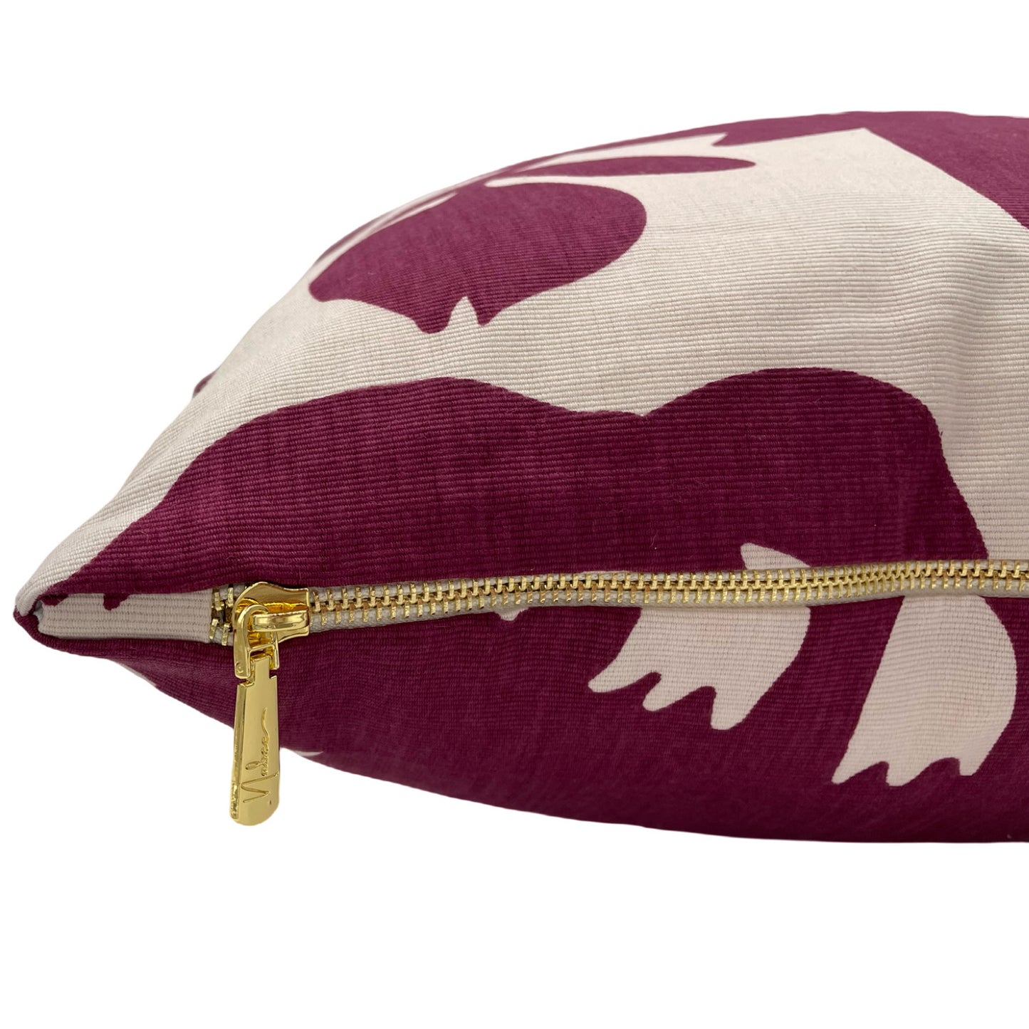Maroon Floral Indoor/Outdoor Pillow Cover