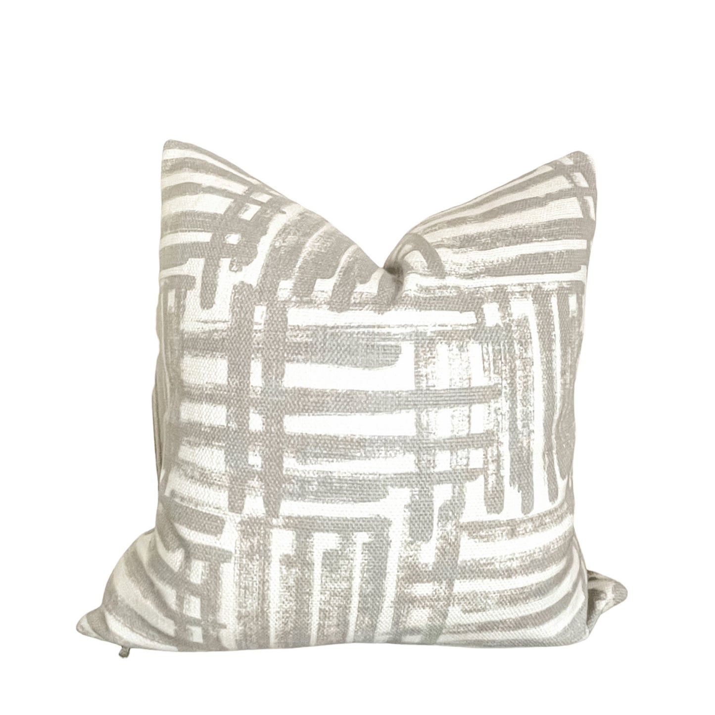 Grey Cross Hatch Pillow Cover