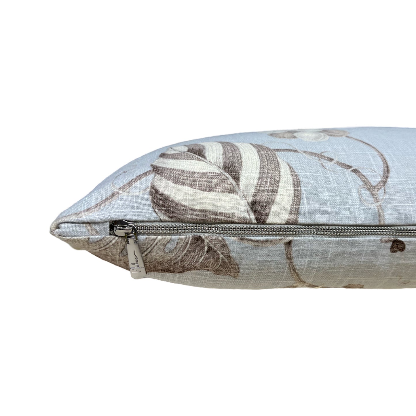 Earthy floral on light grey Pillow Cover