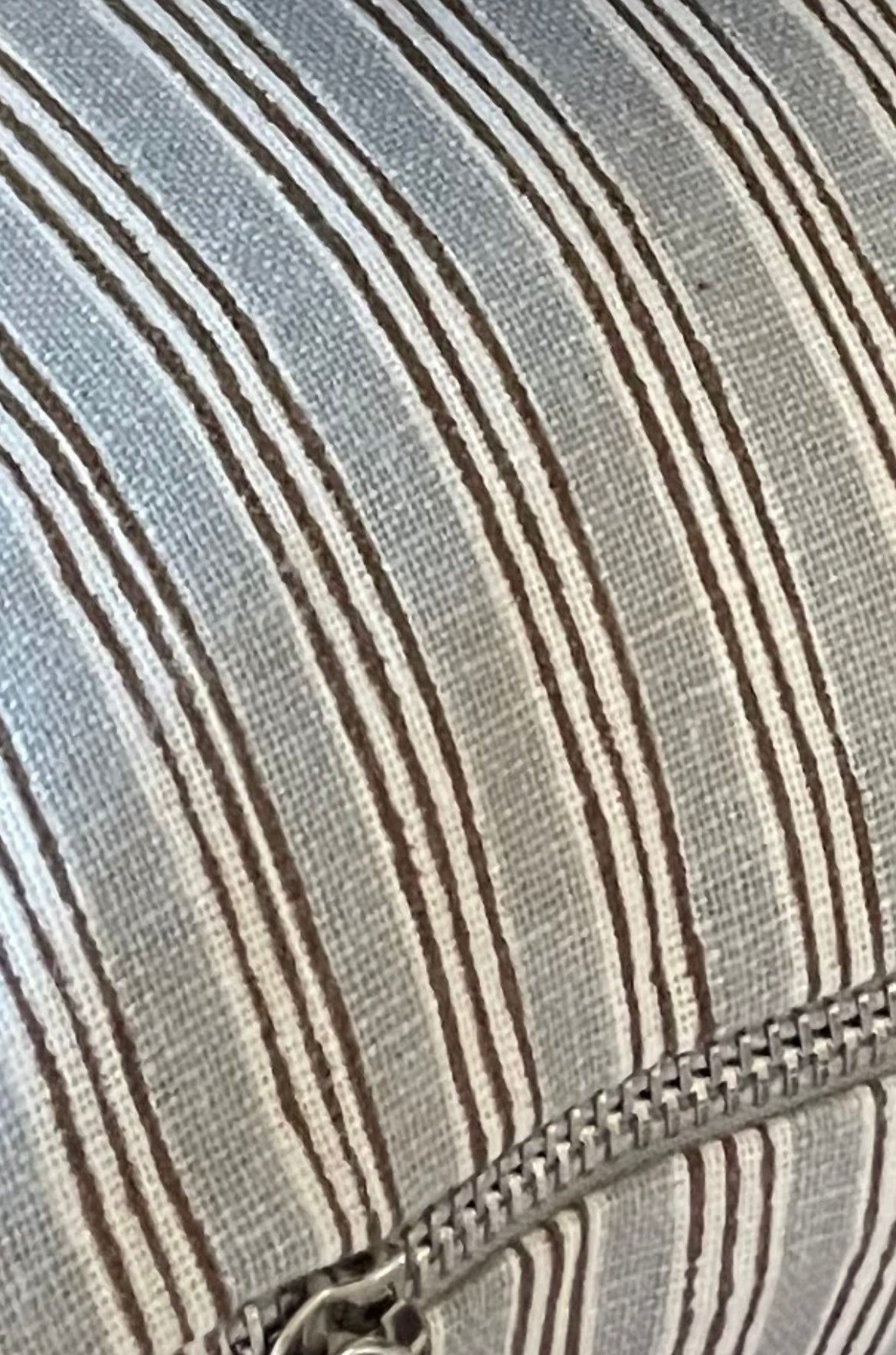 Grey and brown Stripe Pillow Cover