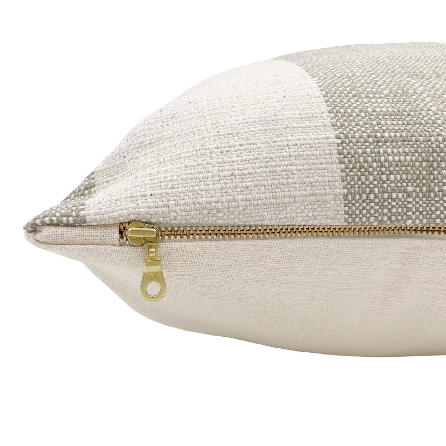 Green stripe tweed Pillow Cover