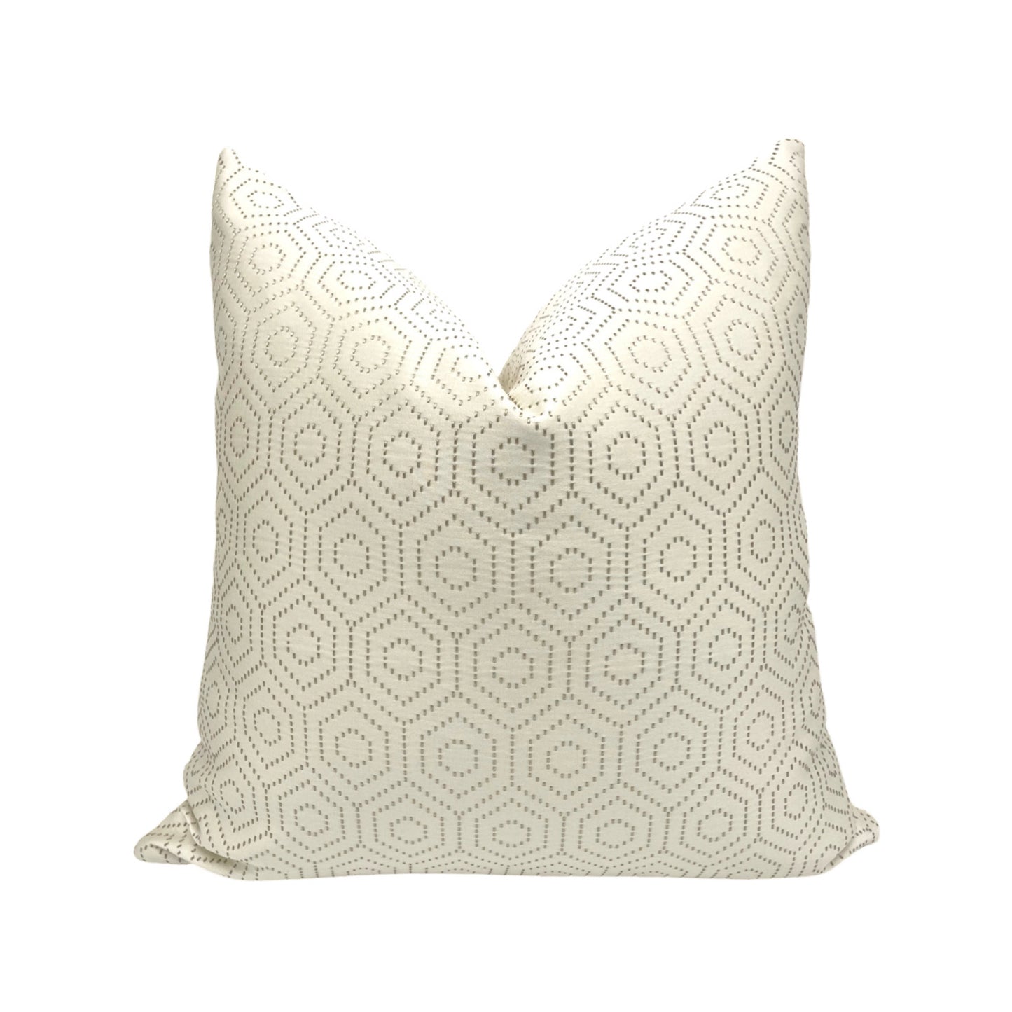 Cream Quilted Satin Pillow Cover