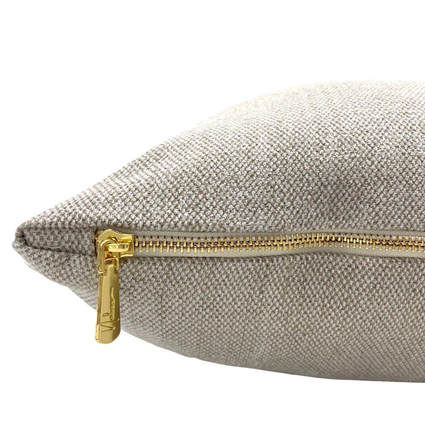 Schumacher Flax Natural Linen Pillow Cover