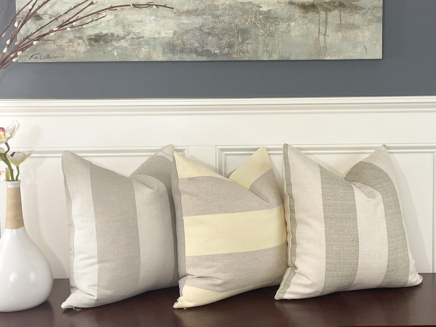 Yellow Stripe Pillow Cover