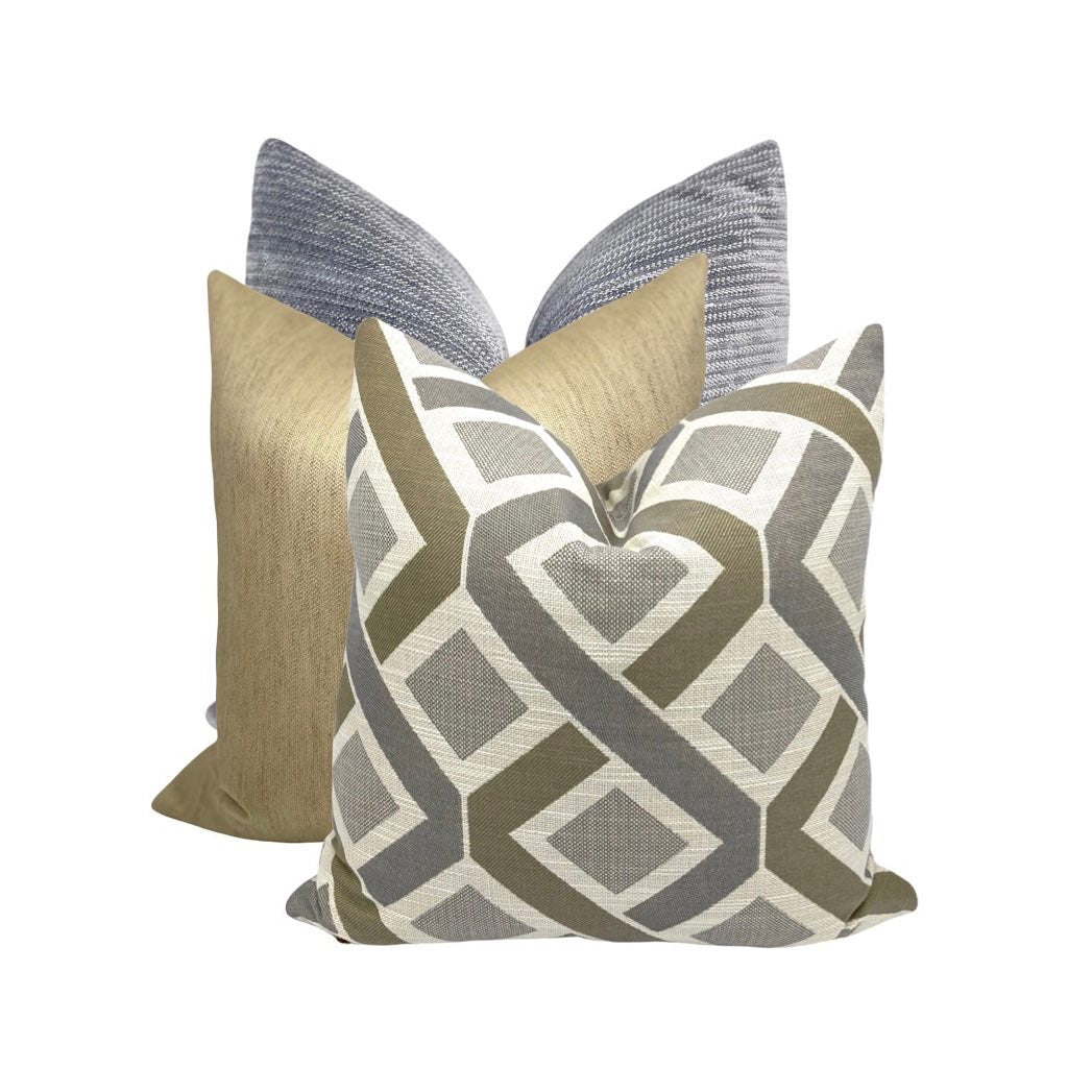 Mix Metal Diamond Pillow Cover