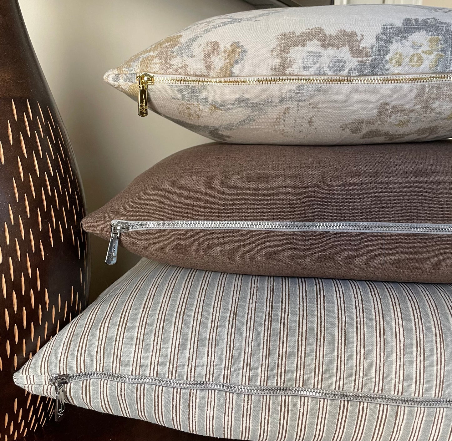 Brown Twill Pillow Cover