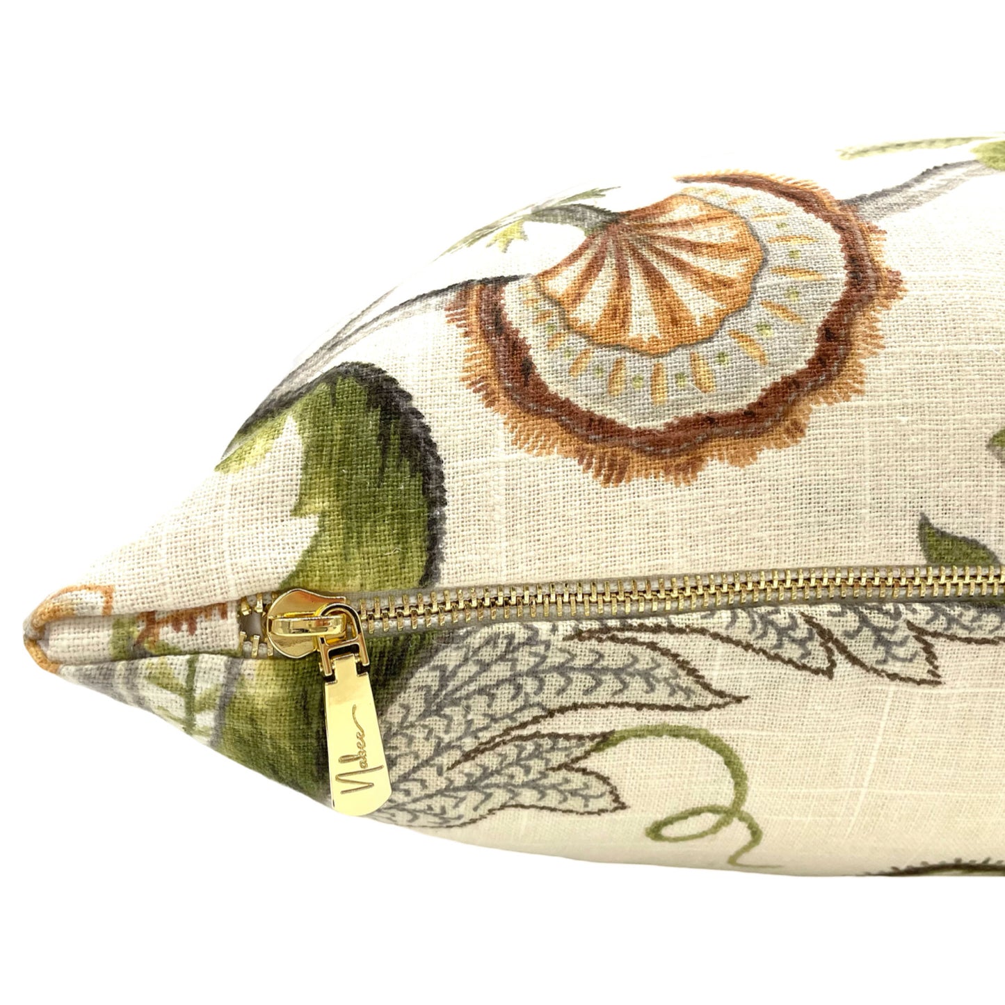 Fleur De Leaf Linen Pillow Cover