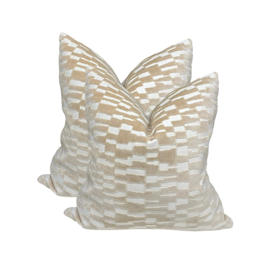 Caramel Cut Velvet Pillow Cover-Limited