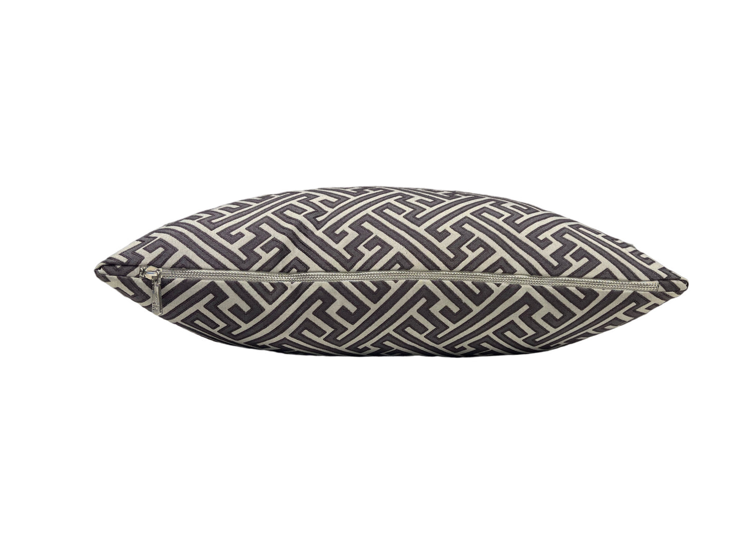 Grey Greek key Pillow Cover