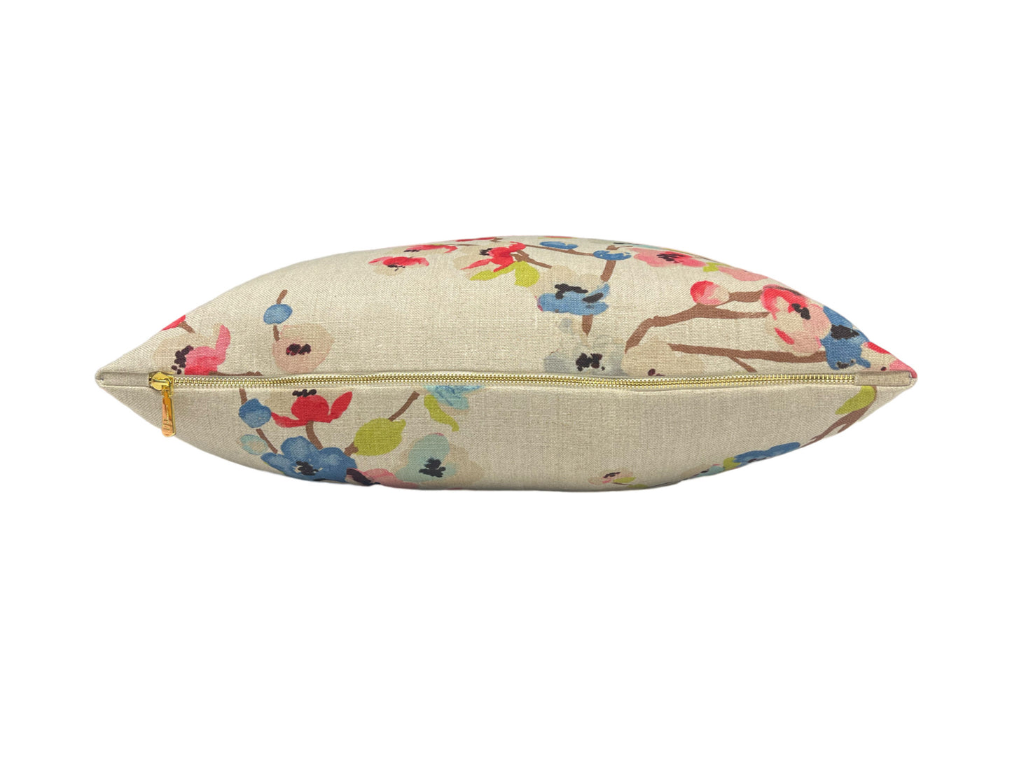 Cherry Blossom Natural Linen Pillow Cover