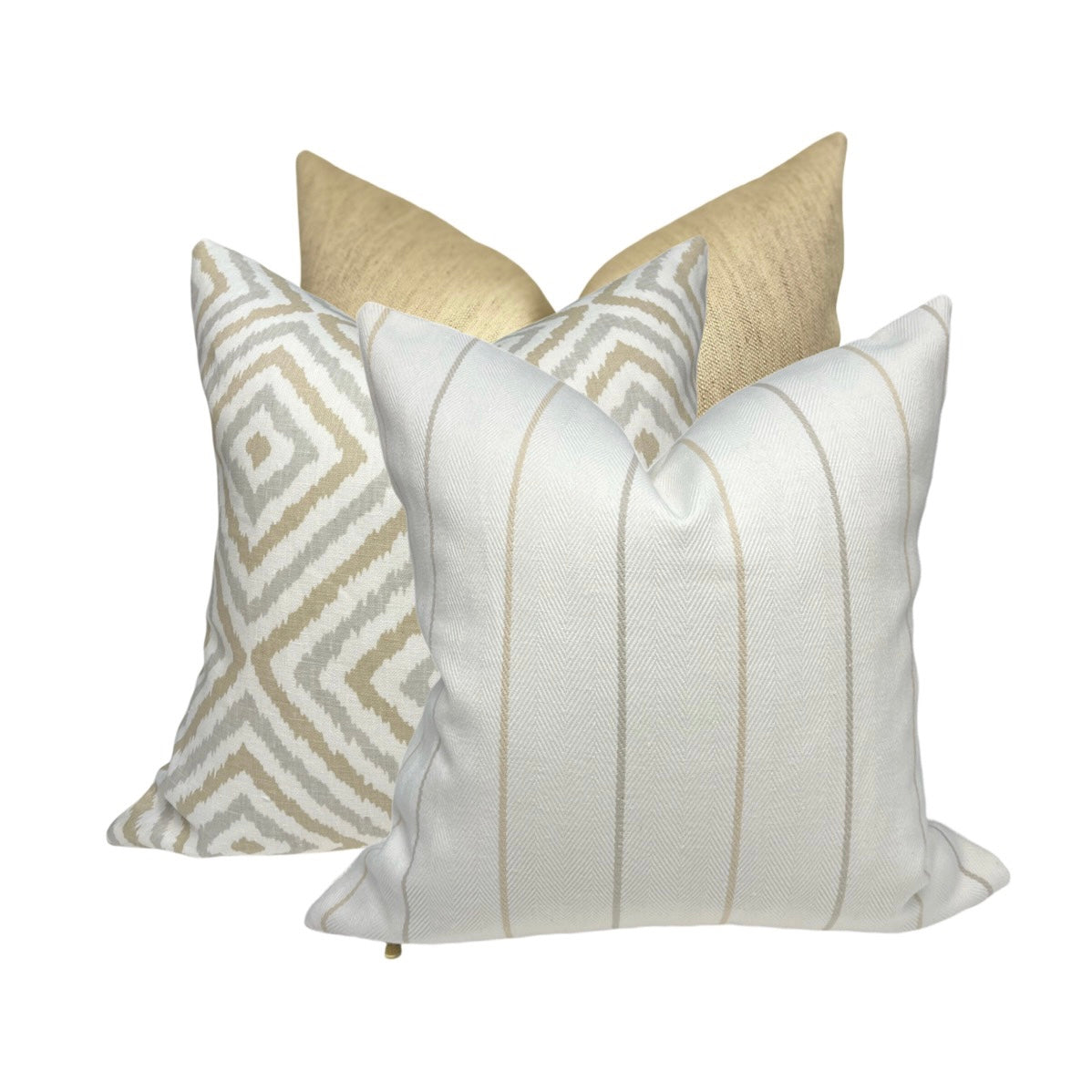 Diamond Print Linen Pillow Cover