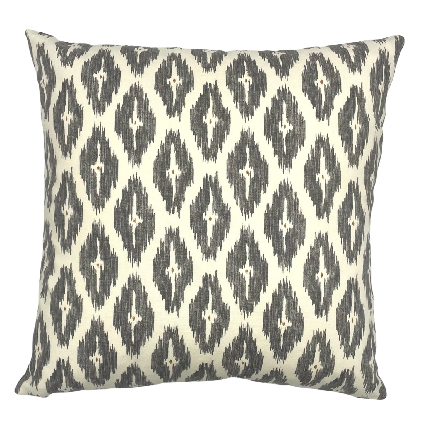 Grey Ikat Pillow Cover