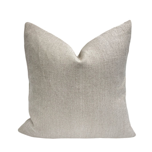 Schumacher Flax Natural Linen Pillow Cover