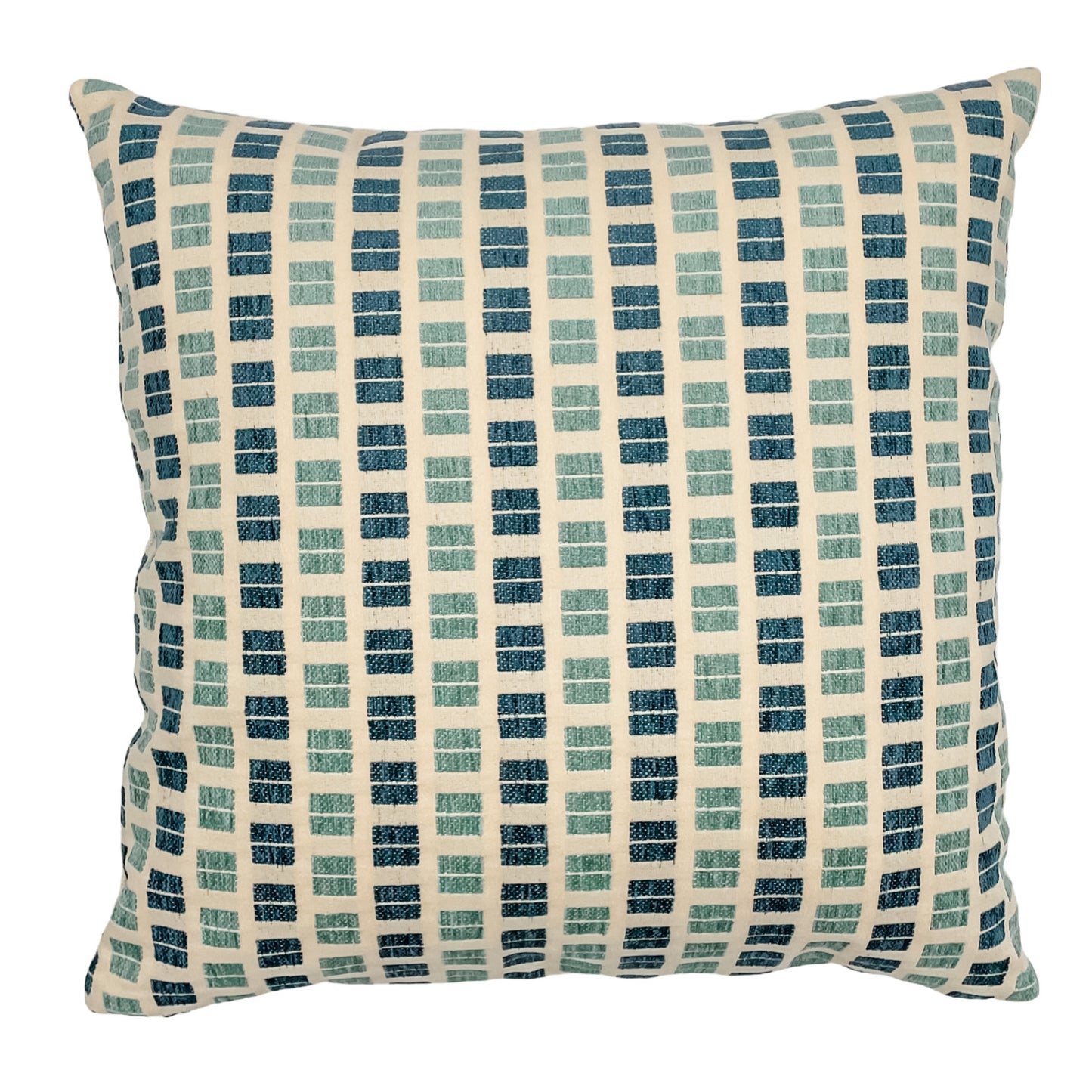 Broken Stripes Sage and Teal Pillow Cover