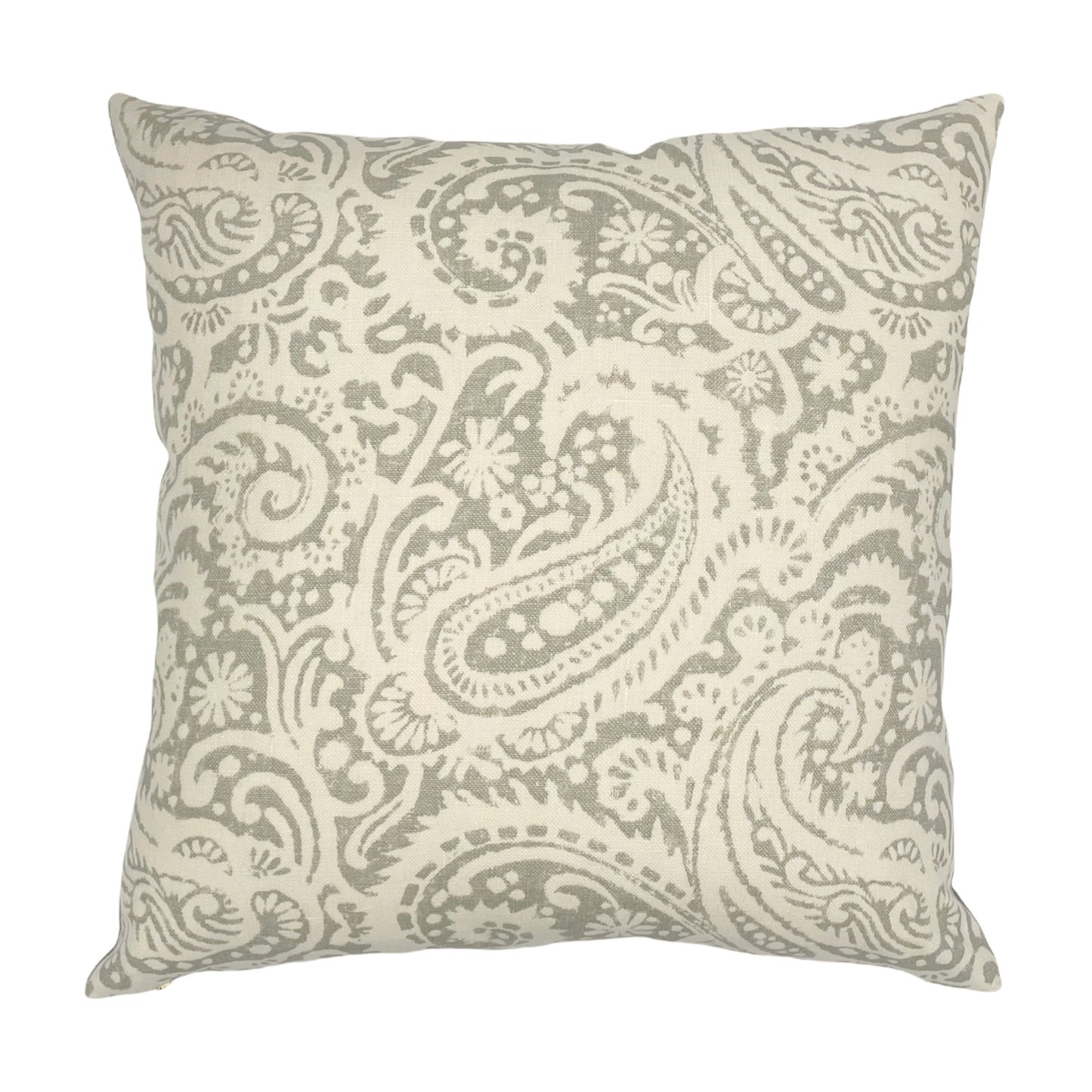 Kravet Arta Silver Paisley Pillow Cover