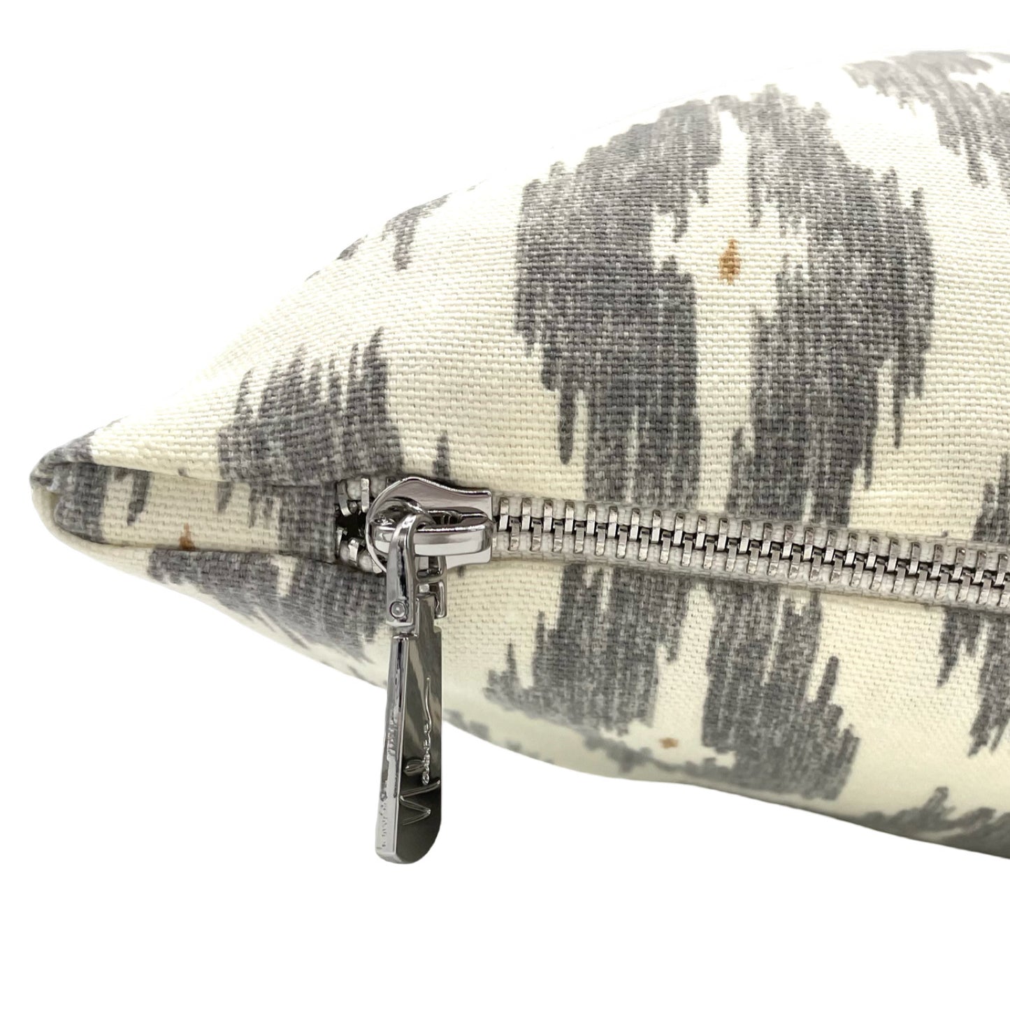 Grey Ikat Pillow Cover