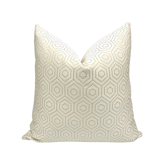 Cream Quilted Satin Pillow Cover