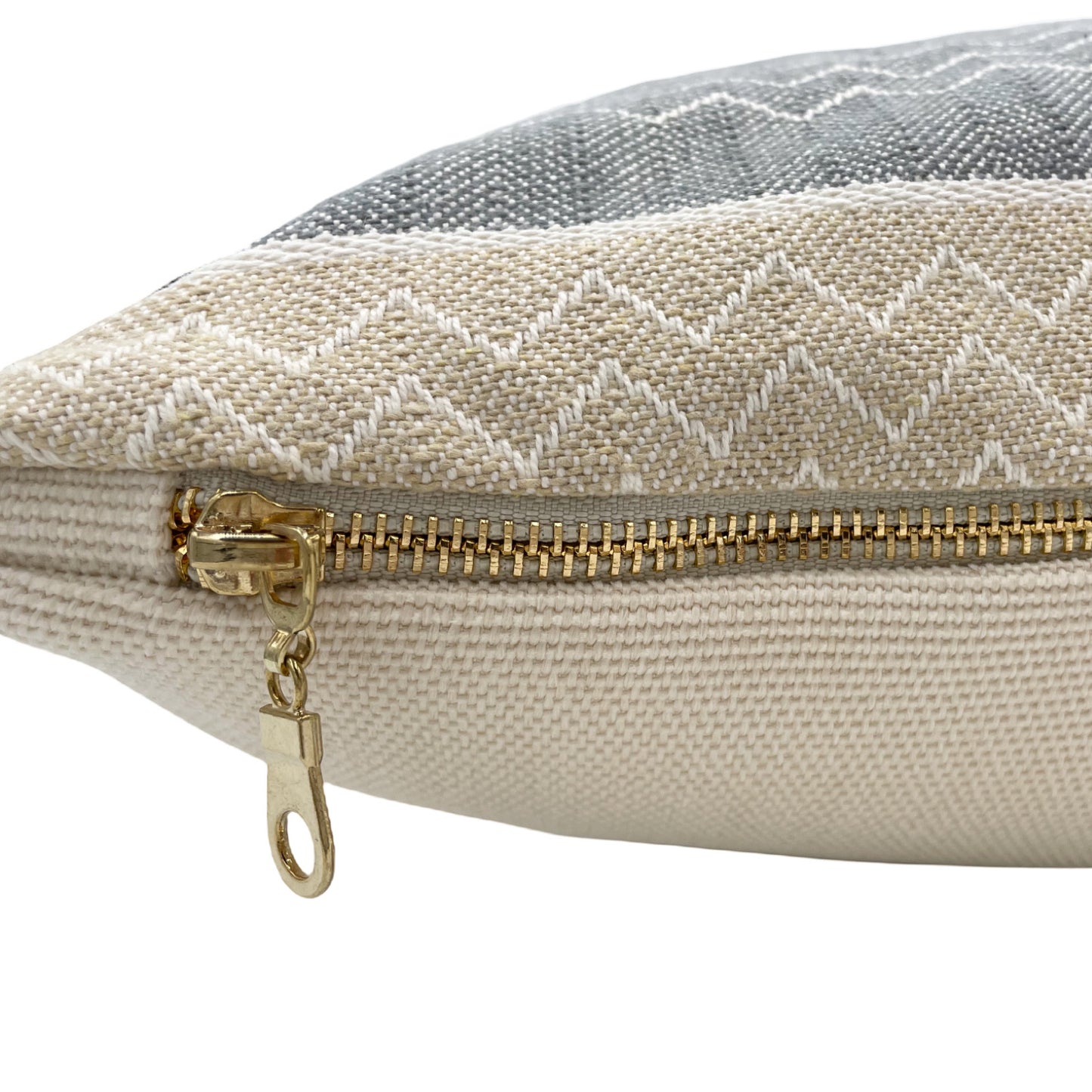 Grey and ivory chevron stripe Pillow Cover