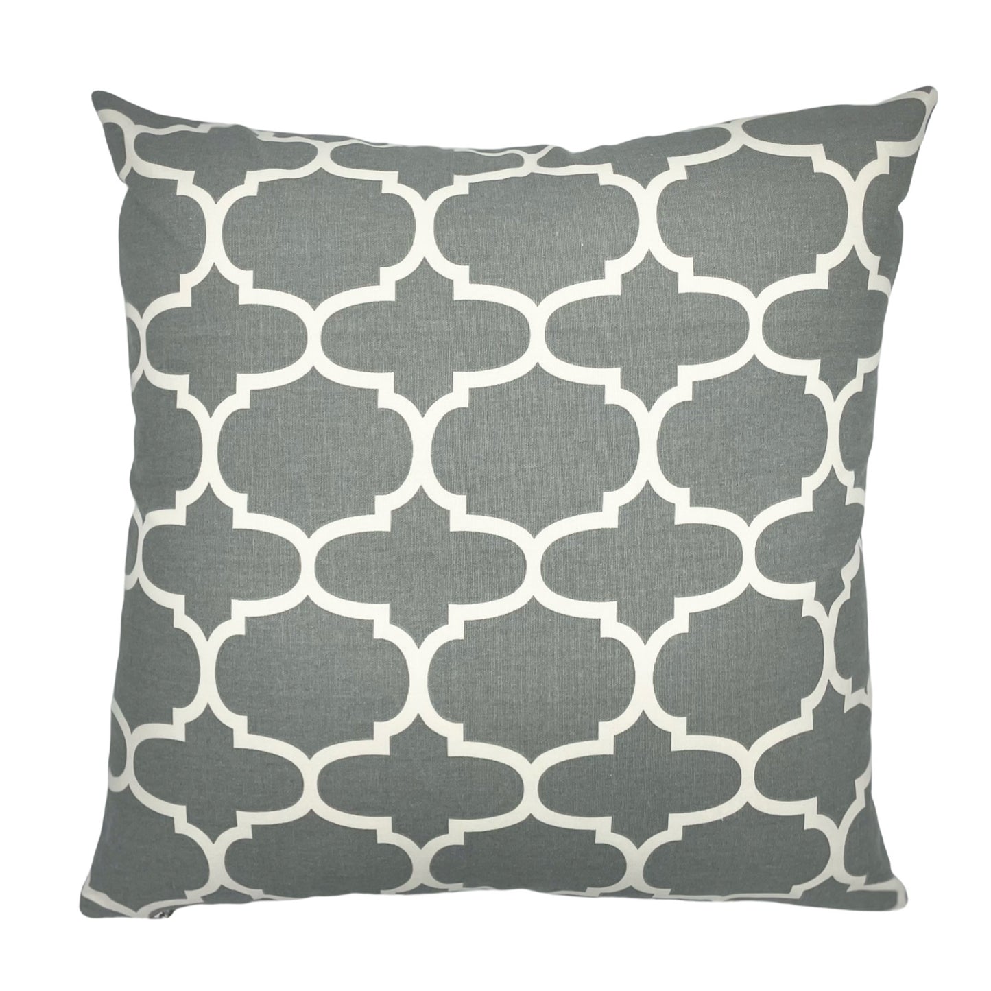 Grey Trellis Pillow Cover