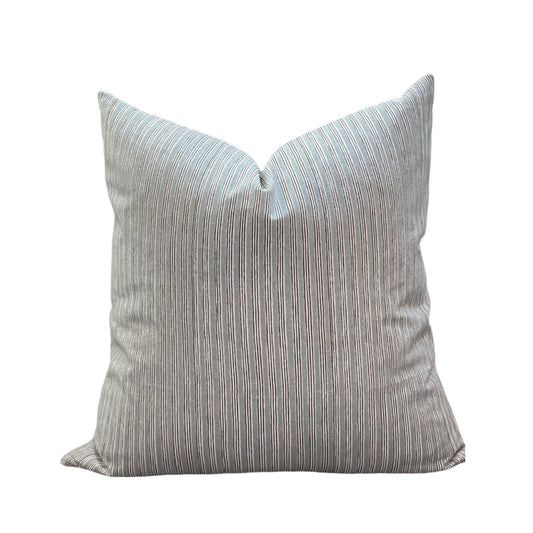 Grey and brown Stripe Pillow Cover