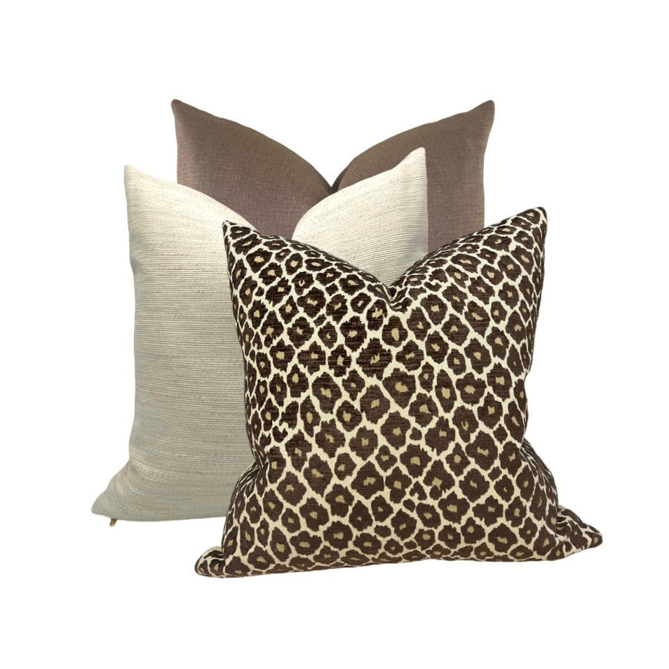 Brown leopard Pillow Cover