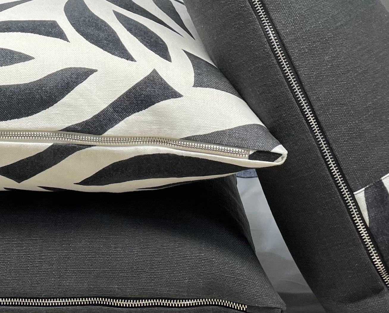 Lulu DK Azul Black and White Pillow Cover