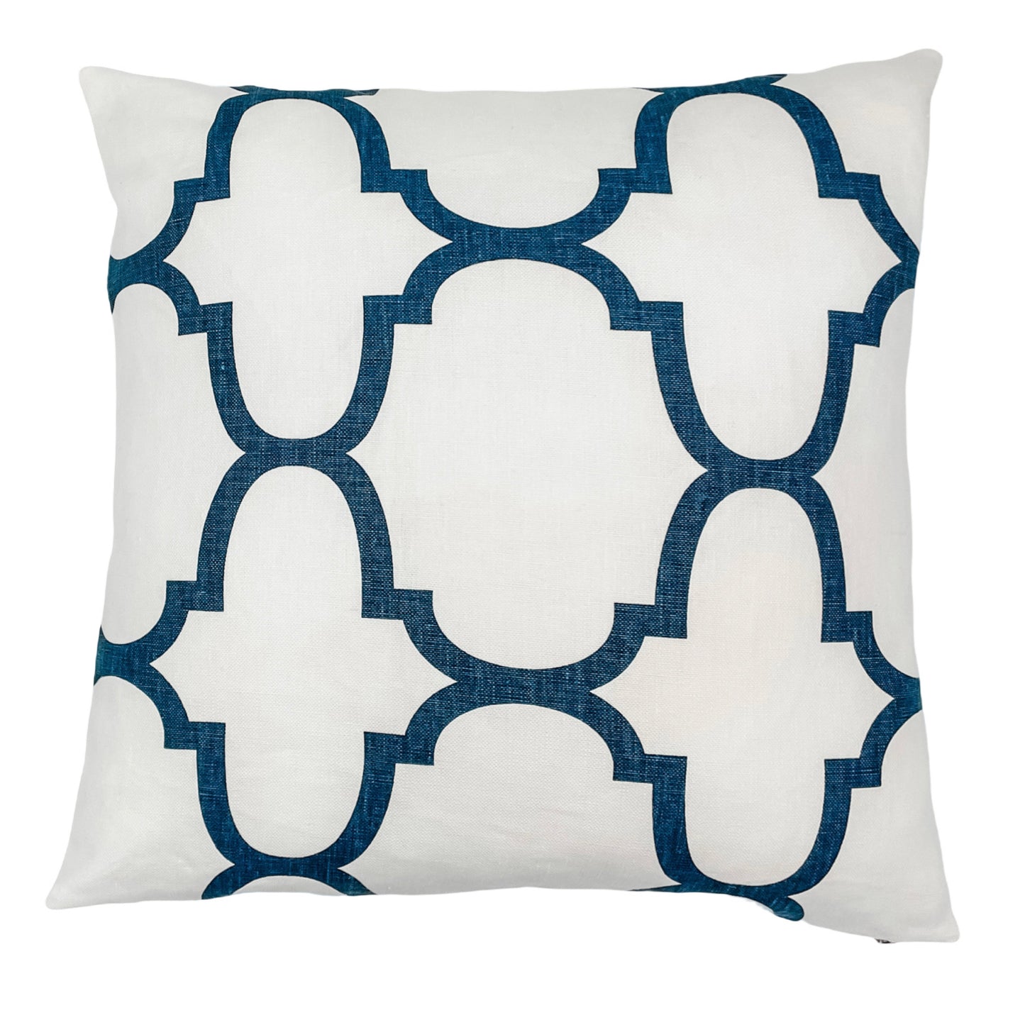 Kravet Raid Navy Geometric Pillow