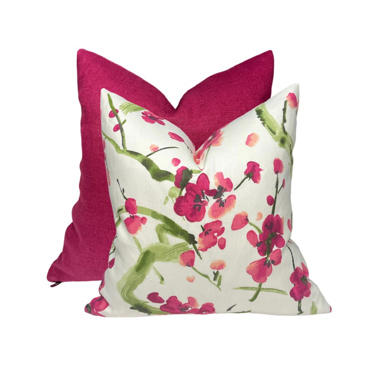 Magenta Linen Pillow Cover