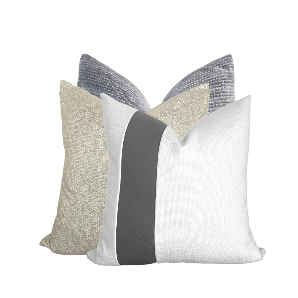 Beacon Hill Grey Velvet Pillow Cover