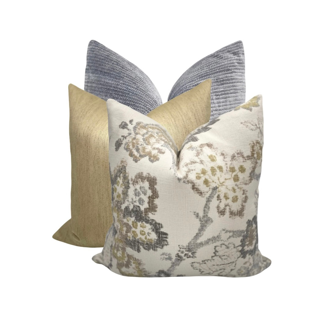Beacon Hill Grey Velvet Pillow Cover