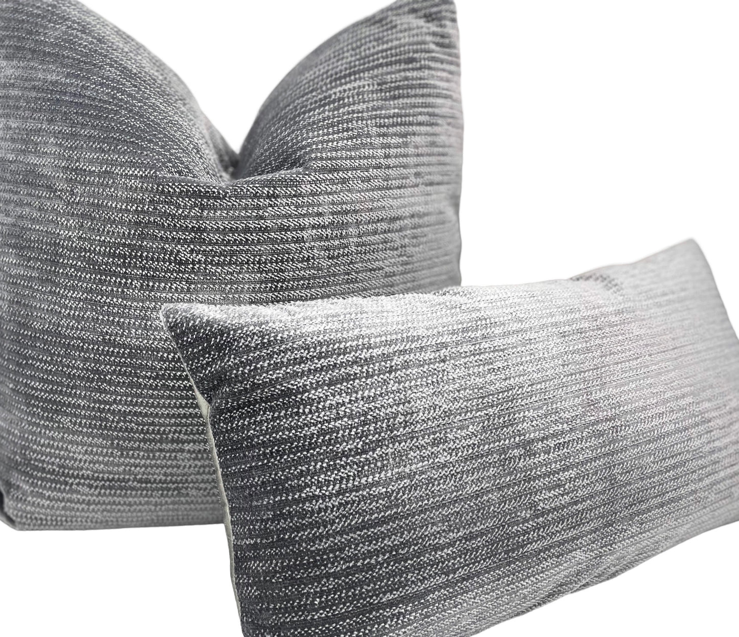 Beacon Hill Grey Velvet Pillow Cover