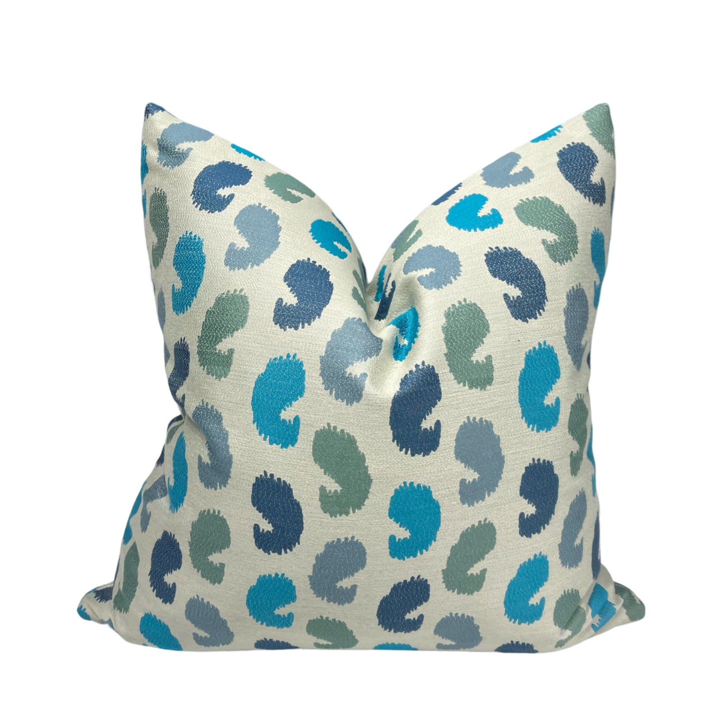 Playful Paisley in Prussian Pillow Cover