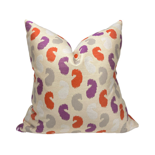Playful Paisley in Mulberry Pillow Cover
